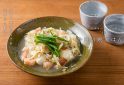 揚げ餅の梅あんかけ