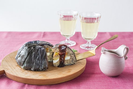 ナスのミートローフケーキ