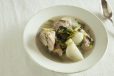 鶏肉とクレソンのスープ
