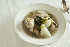 鶏肉とクレソンのスープ