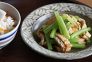 お揚げ甘煮とフキ和え