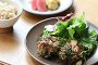 葉付きにんじんと高野豆腐のかき揚げ