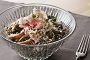 キノコのバルサミコマリネと生ハムの冷製パスタ