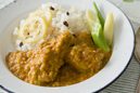 チキンココナッツカレー　レモンライス添え