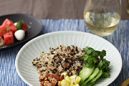 ブラックオリーブと挽肉の炒飯
