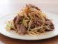 ラム肉ともやしのピリ辛炒め